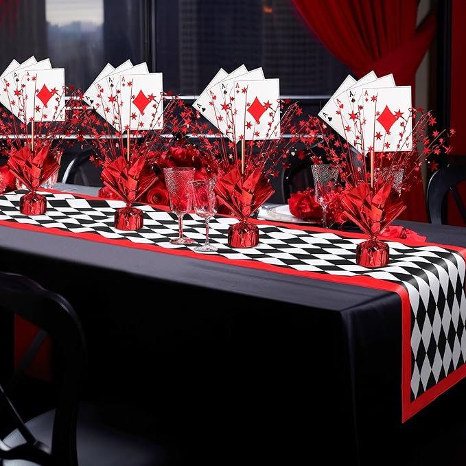 12 Set Casino Poker Theme Decorations for Table Centerpiece Star
