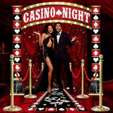 Casino Night Porch Banner Set 2PCs 41.66x98.4in Poker Signs with
