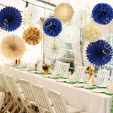 Roetyce Retirement Party Decorations Women Men, Blue Gold Happy