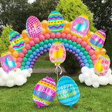 20 PCS Easter Egg Balloons Happy Easter Foil Balloons Egg Mylar