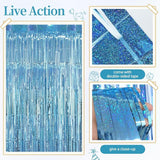157Pcs Mermaid Party Balloons Garland Arch Kit with Fringe Curtain