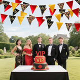 32Ft Hollywood Theme Party Decorations Red Black Gold VIP Star
