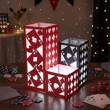 12 Pcs Casino Theme Party Centerpieces for Table 3 Size Poker Cards
