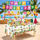Hawaiian Birthday Party Decorations 99Pcs Aloha Party Plates Serve