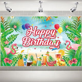 164Pcs Hawaii Themed Happy Birthday Party Decorations Plates Napkins