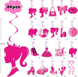 Hot Pink Girl Party Hanging Swirls Pink Party Swirl Ceilings Pink