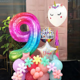 KatchOn, Rainbow Number 9 Balloon - 40 Inch | Foil 9 Birthday Balloon