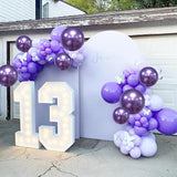 Togvu Purple Balloons, 60 Packs 12 Inch Metallic Chrome Pearl Macaron