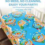 Summer Party Supplies Serves 24 Beach Luau Party Paper Plates