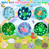 LAWOHO 6 Pack Dinosaurs Slime Kit for Kids - Cloud, Butter, Clear