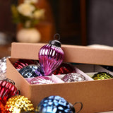 IndianShelf 24 Large Vintage Christmas Ornaments Multi Glass