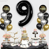 KatchOn, Giant Black Number 9 Balloon - 40 Inch | Foil 9 Birthday
