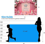 Pink Birthday Backdrop 6x4ft Princess Birthday Party Decorations