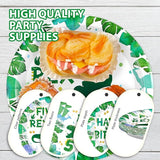 96 Pcs Dinosaur 5th Birthday Decorations Five Rex Plates and Napkins