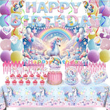 220Pcs Unicorn Party Birthday Supplies Unicorn Party Decorations