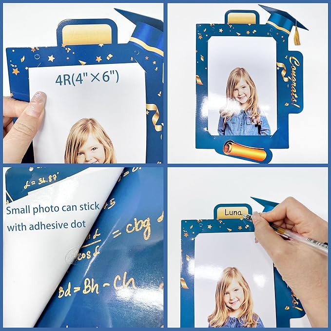 pinkblume Graduation Party Decorations Navy Blue and Gold Grad Photo