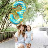 KatchOn, Huge Donut Number 3 Balloon - 40 Inch | Number 3 Donut