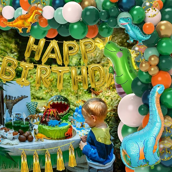 Dinosaur Birthday Party Decorations 113pcs Dinosaur Balloons Include