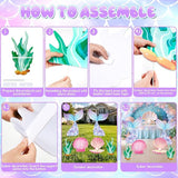 6 Pcs Under The Sea Party Decorations Set Large Mermaid Tail Seaweed