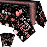 Tudomro 3 Pcs Happy Birthday Tablecloths Happy Birthday Party Decorati