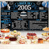 21st Birthday Decorations for Him Black Blue Back in 2005 Birthday