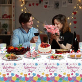 Valentine's Day Party Decorations Set Inclued with Plates Tablecloth