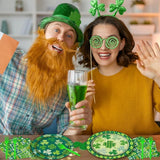 96 Pcs St Patrick's Day Tableware Set Lucky Green Shamrock Plates