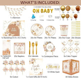 Mega 254 Pc Boho Baby Shower Decorations for Girl or Boy Neutral