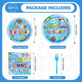 96Pcs Two Cool Pool Birthday Party Decorations Two Cool Pool Party