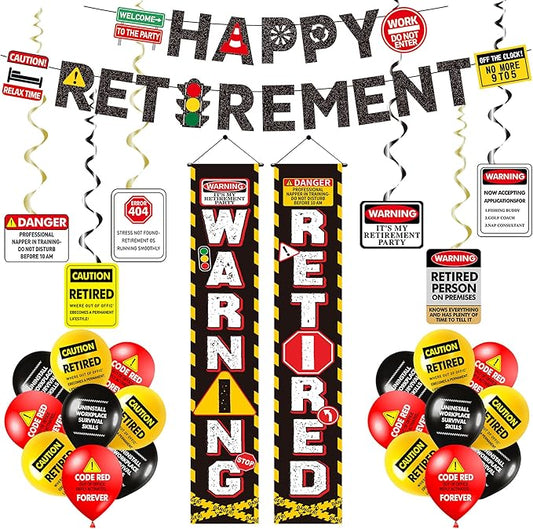 Retirement Party Decorations for Men Women Happy Retirement