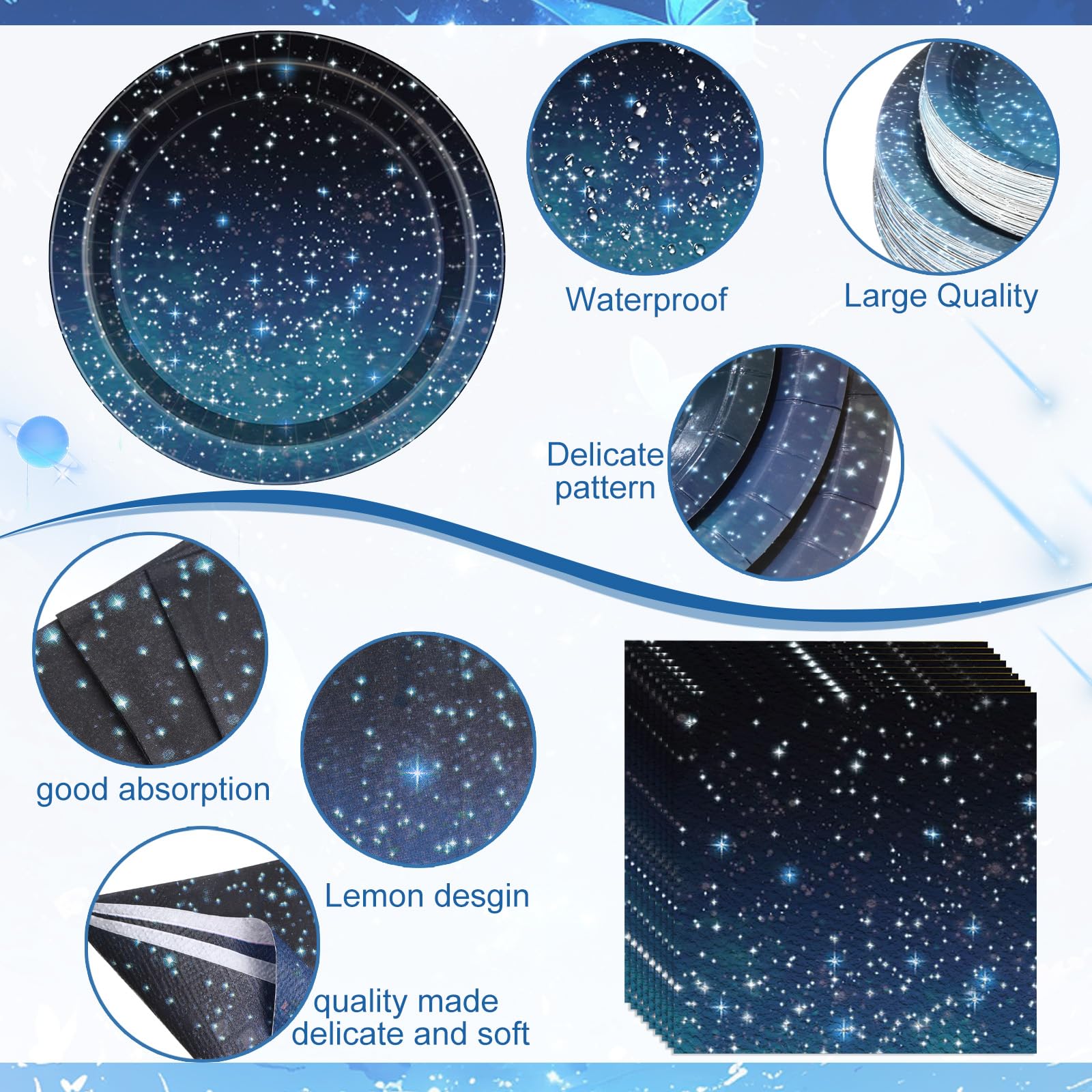 452 Pcs Galaxy Party Decorations for 50, Starry Night Theme