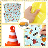 62 Pcs Construction Birthday Party Supplies Set Kids Construction