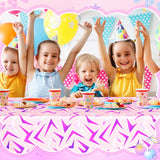 Gilprop 4 Pcs Kpop Pink Lightning Crack Birthday Party Tablecloth