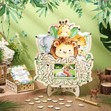 63 Pcs Safari Animal Baby Shower Guest Book Alternatives Set Baby