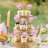 Gyufise 30Pcs Foil Firework Cupcake Toppers Sparkle Tinsel Cake #4