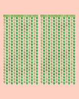 xo Fetti Jungle Leaf Foil Curtain Set of 2 3x7 ft Safari Theme Party