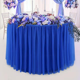 Royal Blue Tulle Table Skirt for Baby Shower 9ft Tutu Table Cloth