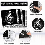 96PCS Musical Note Party Paper Plates and Napkins Music Themed