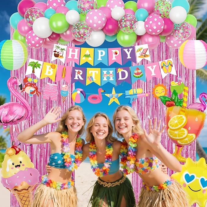 Summer Pool Beach Party Decorations, Splash Birthday Bash Party Suppli