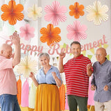 Retirement Party Decorations Women Pink Orange Happy Retirement