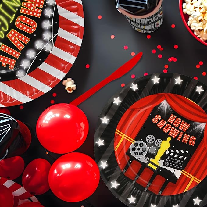 Movie Night Birthday Party Decorations Movie Night Party Napkins and
