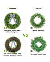 Vlorart 32" Faux Round Boxwood Wreath, Artificial Large Boxwood Wreath