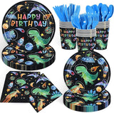 168PCS Dinosaur Party Supllies for Boys Cartoon Dino Birthday Party