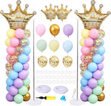 Pastel Princess Party Balloon Column Stand Arch Kit Set of 2 for