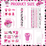 Cholemy 168 Pcs Cowgirl Party Favors Supplies Disco Cowgirl Stickers