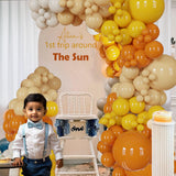 Here Comes The Sun Balloon Arch Kit 136 Pcs Retro Burnt Orange
