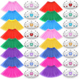 Zhanmai 16 Sets Tutu Dress and Tiara for Girls Princess Ballet Skirt
