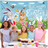 Happy Easter Banner XtraLarge 72x44 Inch Easter Backdrop for
