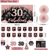 30th Birthday Decorations for Women 32PCS 30th Birthday Party