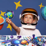 216Pcs Outer Space Themed Party Favors Space Alien Sticker